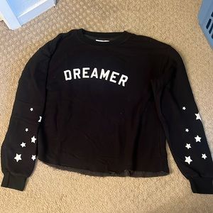 Spiritual gangster pull over sweater slightly cropped